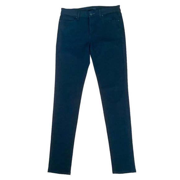 Uniqlo Black Skinny Tapered Mid Rise Jeans Women's Size 28x31" Cotton Blend - Picture 2 of 9